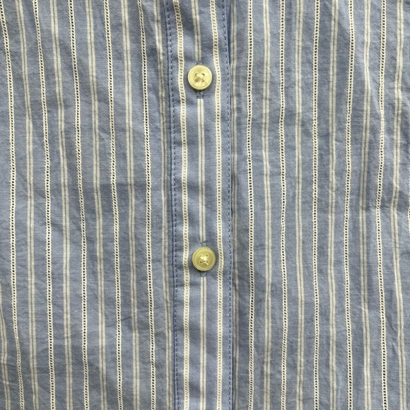 Banana Republic Riley Stripe Tailored-Fit Sleeveless Button Down Shirt Size S - Picture 5 of 9